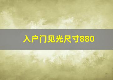 入户门见光尺寸880