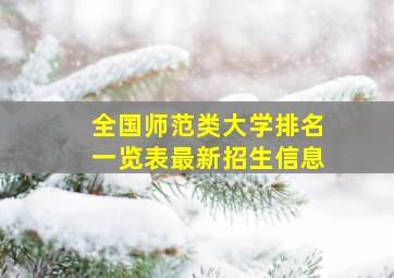 全国师范类大学排名一览表最新招生信息