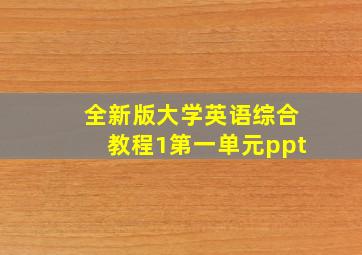 全新版大学英语综合教程1第一单元ppt