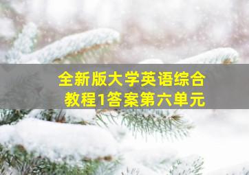 全新版大学英语综合教程1答案第六单元