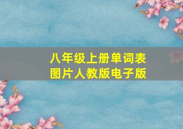 八年级上册单词表图片人教版电子版