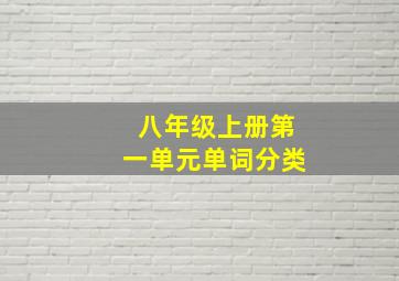 八年级上册第一单元单词分类