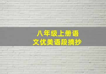 八年级上册语文优美语段摘抄