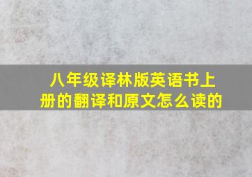 八年级译林版英语书上册的翻译和原文怎么读的