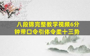 八段锦完整教学视频6分钟带口令引体令柔十三势