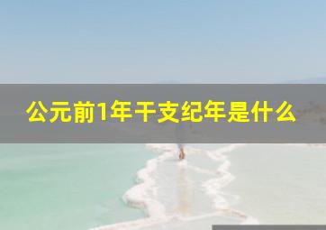 公元前1年干支纪年是什么