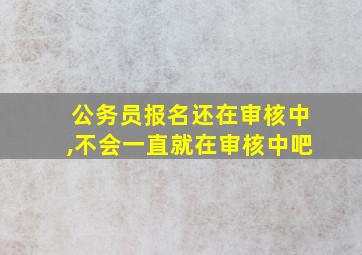 公务员报名还在审核中,不会一直就在审核中吧