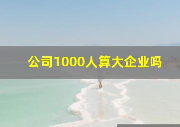 公司1000人算大企业吗