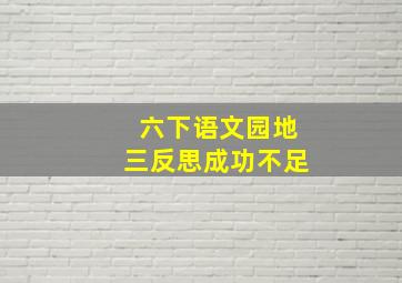 六下语文园地三反思成功不足