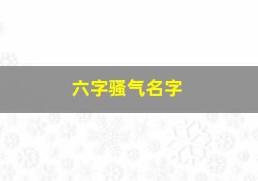 六字骚气名字