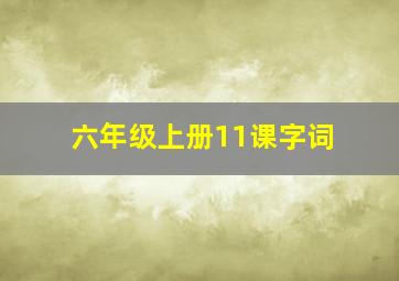 六年级上册11课字词