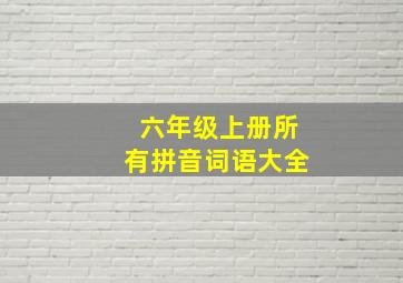 六年级上册所有拼音词语大全