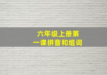 六年级上册第一课拼音和组词