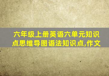 六年级上册英语六单元知识点思维导图语法知识点,作文