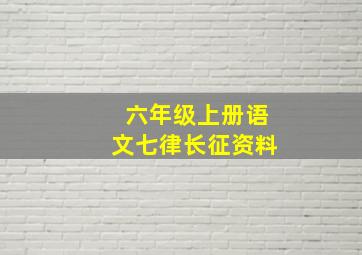 六年级上册语文七律长征资料