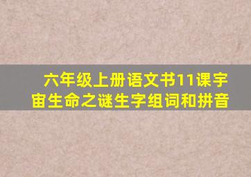 六年级上册语文书11课宇宙生命之谜生字组词和拼音