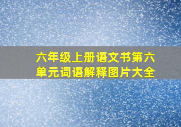 六年级上册语文书第六单元词语解释图片大全