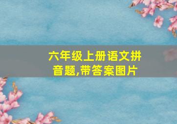 六年级上册语文拼音题,带答案图片