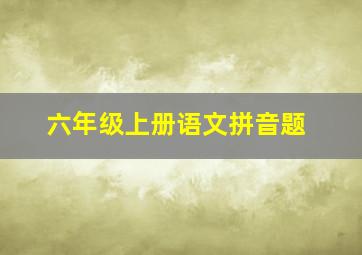 六年级上册语文拼音题