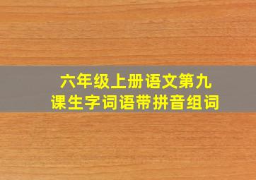 六年级上册语文第九课生字词语带拼音组词