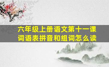 六年级上册语文第十一课词语表拼音和组词怎么读