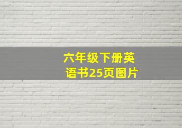 六年级下册英语书25页图片