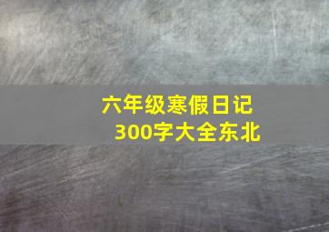 六年级寒假日记300字大全东北