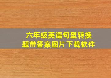 六年级英语句型转换题带答案图片下载软件