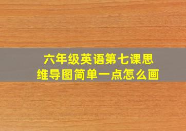 六年级英语第七课思维导图简单一点怎么画