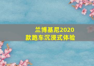 兰博基尼2020款跑车沉浸式体验