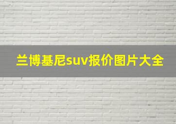 兰博基尼suv报价图片大全