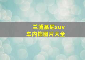 兰博基尼suv车内饰图片大全