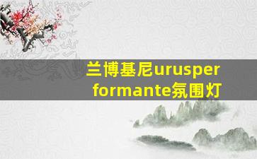 兰博基尼urusperformante氛围灯