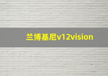 兰博基尼v12vision