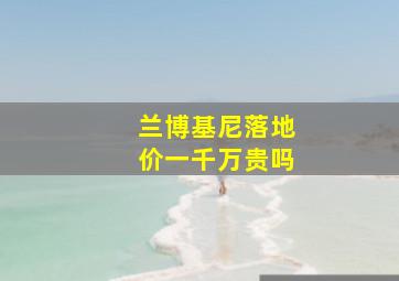 兰博基尼落地价一千万贵吗