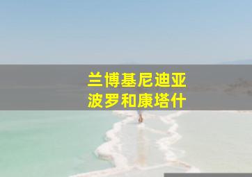 兰博基尼迪亚波罗和康塔什