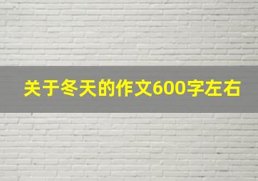 关于冬天的作文600字左右