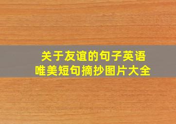 关于友谊的句子英语唯美短句摘抄图片大全