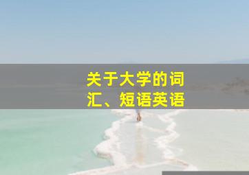 关于大学的词汇、短语英语