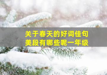 关于春天的好词佳句美段有哪些呢一年级