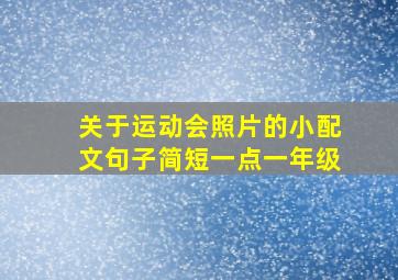 关于运动会照片的小配文句子简短一点一年级