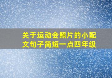 关于运动会照片的小配文句子简短一点四年级