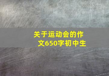 关于运动会的作文650字初中生