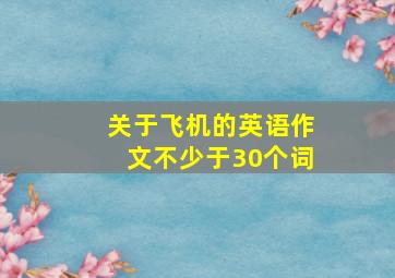 关于飞机的英语作文不少于30个词