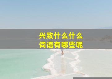 兴致什么什么词语有哪些呢