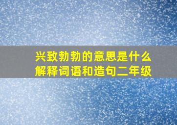 兴致勃勃的意思是什么解释词语和造句二年级