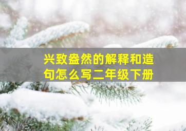 兴致盎然的解释和造句怎么写二年级下册