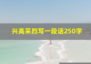 兴高采烈写一段话250字