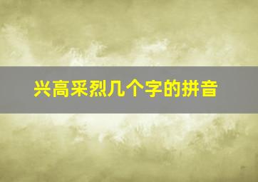 兴高采烈几个字的拼音