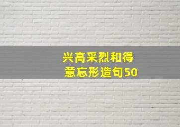 兴高采烈和得意忘形造句50